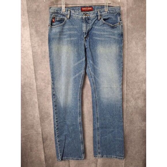 Authentic Low Rise Y2K GUESS Jeans Women's Sz 30 Flare 90's Streetwear Casual - Picture 1 of 13